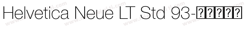 Helvetica Neue LT Std 93字体转换